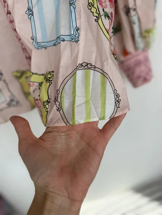 Alice+Olivia Mirror Mirror Stace Tiffie Drama Sleeve Blouse Size S HARD TO FIND - Picture 9 of 11